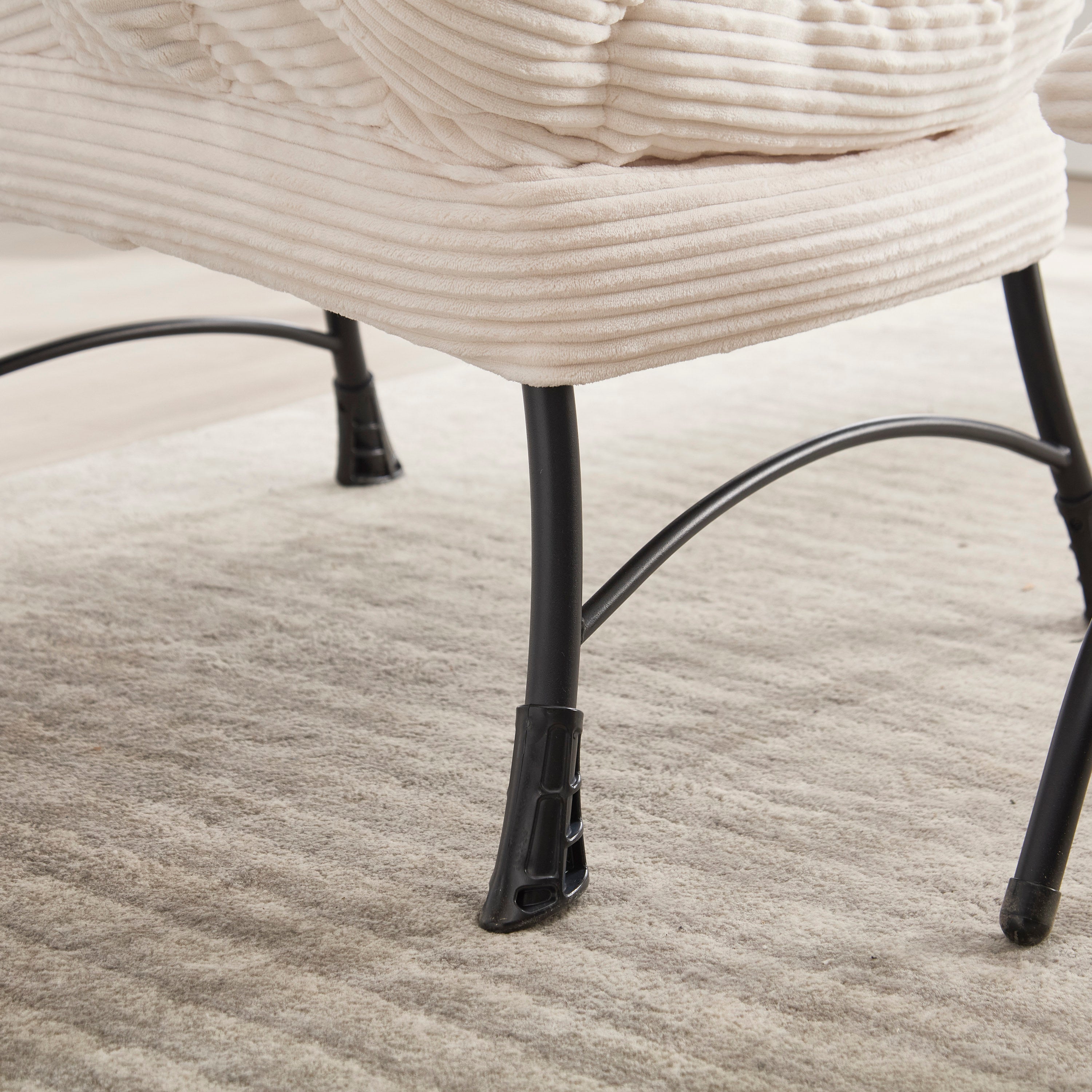 Lazy Lounge Chair with Ottoman — PP Cotton & Side Pocket