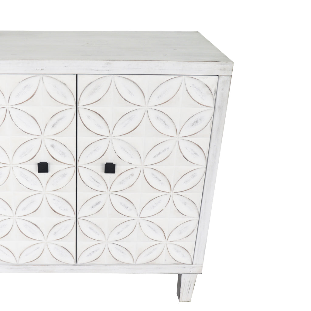 4-door console sideboard shabby chic cabinet