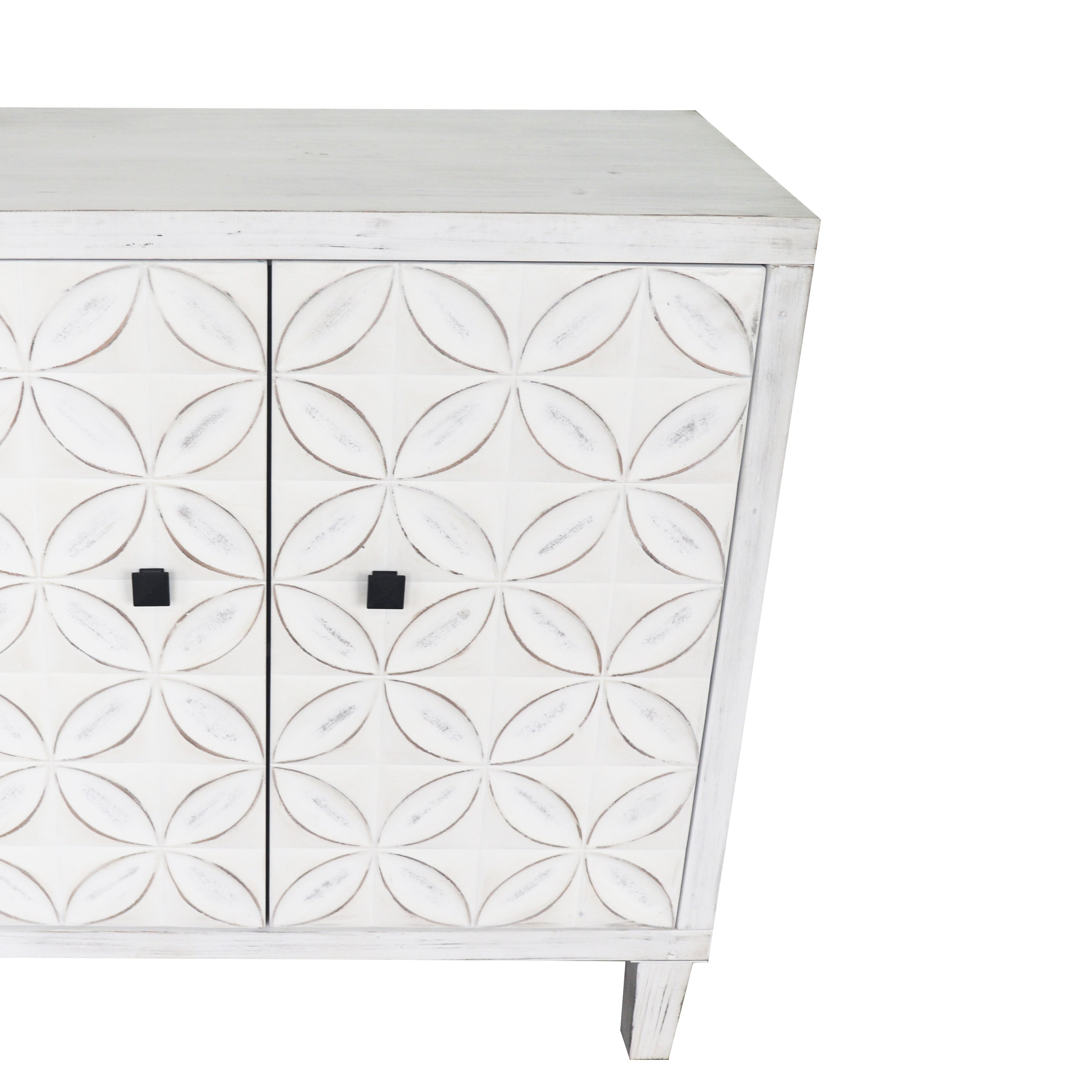 4-door console sideboard shabby chic cabinet