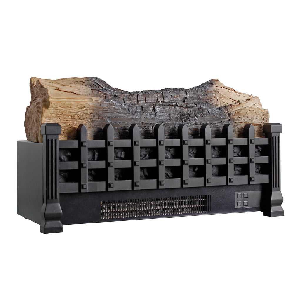 Electric fireplace insert 3D log set flame brightness settings