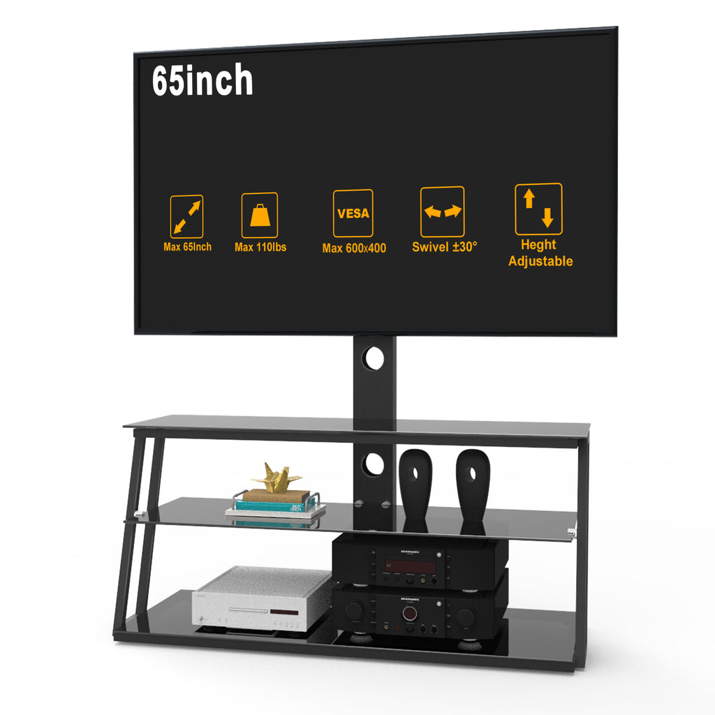 Multi-function adjustable TV stand height adjustment detail