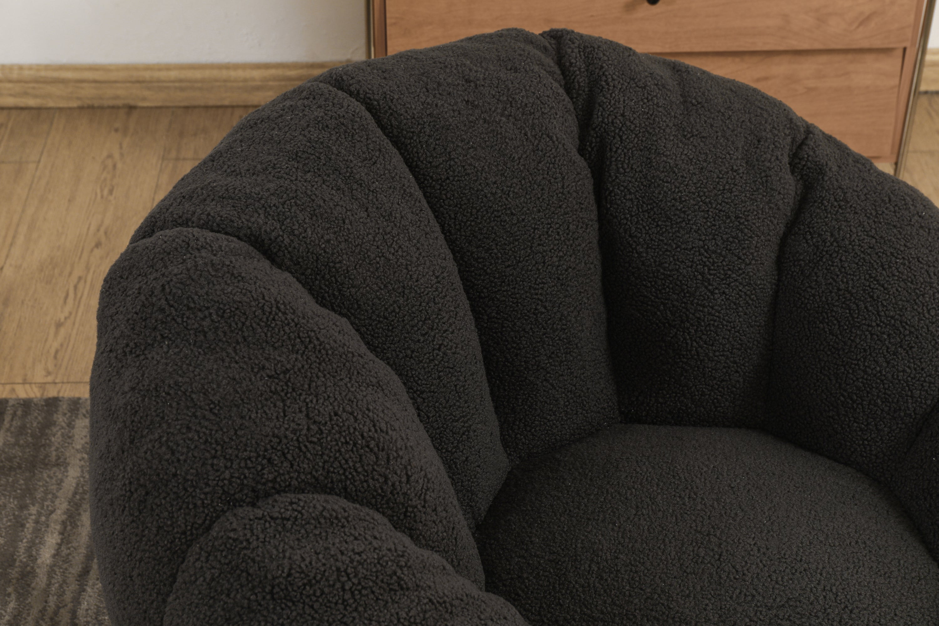 Dark gray bean bag sofa chair for game room
