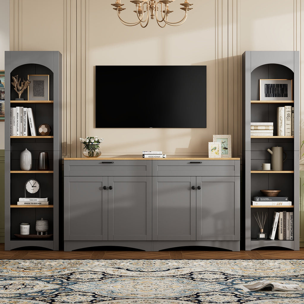 3-Piece Farmhouse Entertainment Center — for TVs Up to 70"