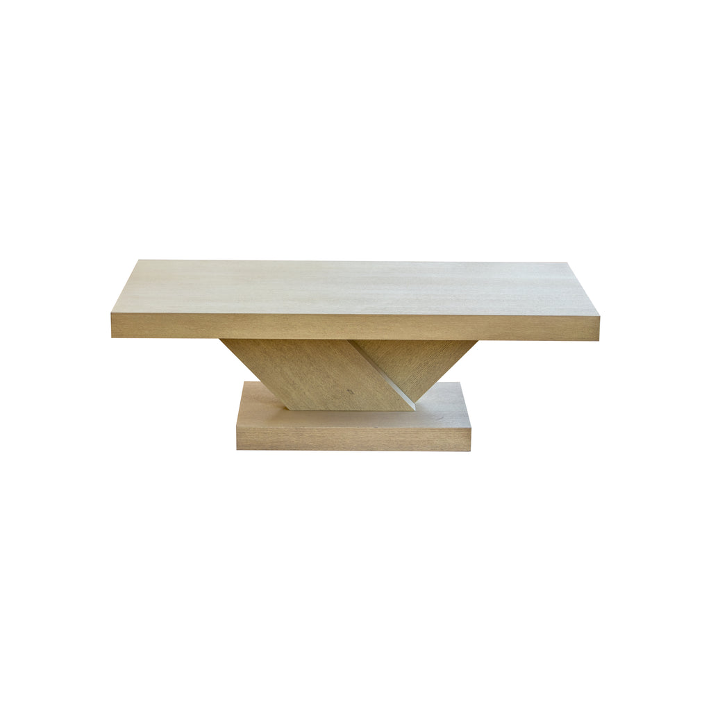 Oak wash coffee table living room placement