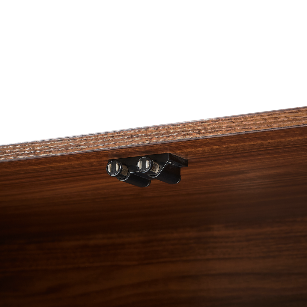 Contemporary walnut sideboard buffet product photo