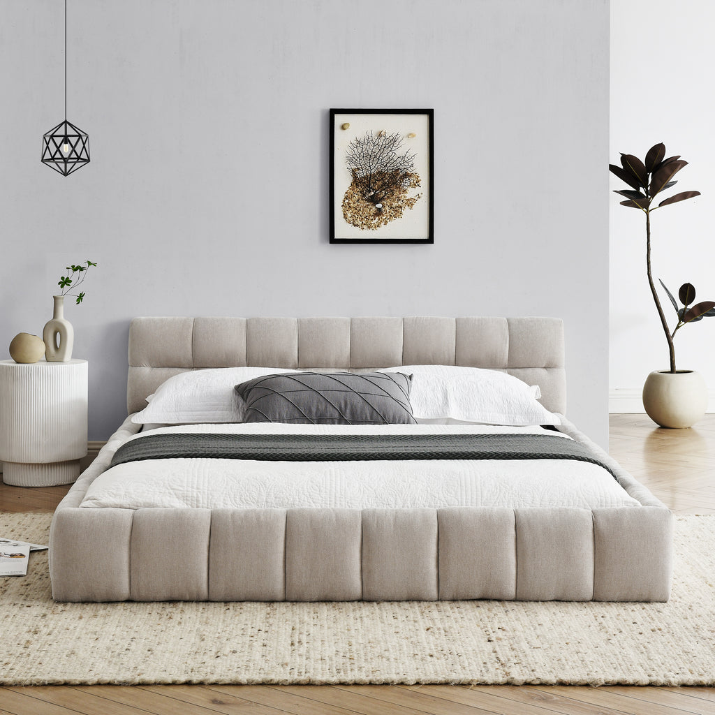 Queen platform bed side profile