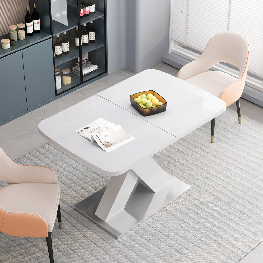 White MDF tabletop surface close-up