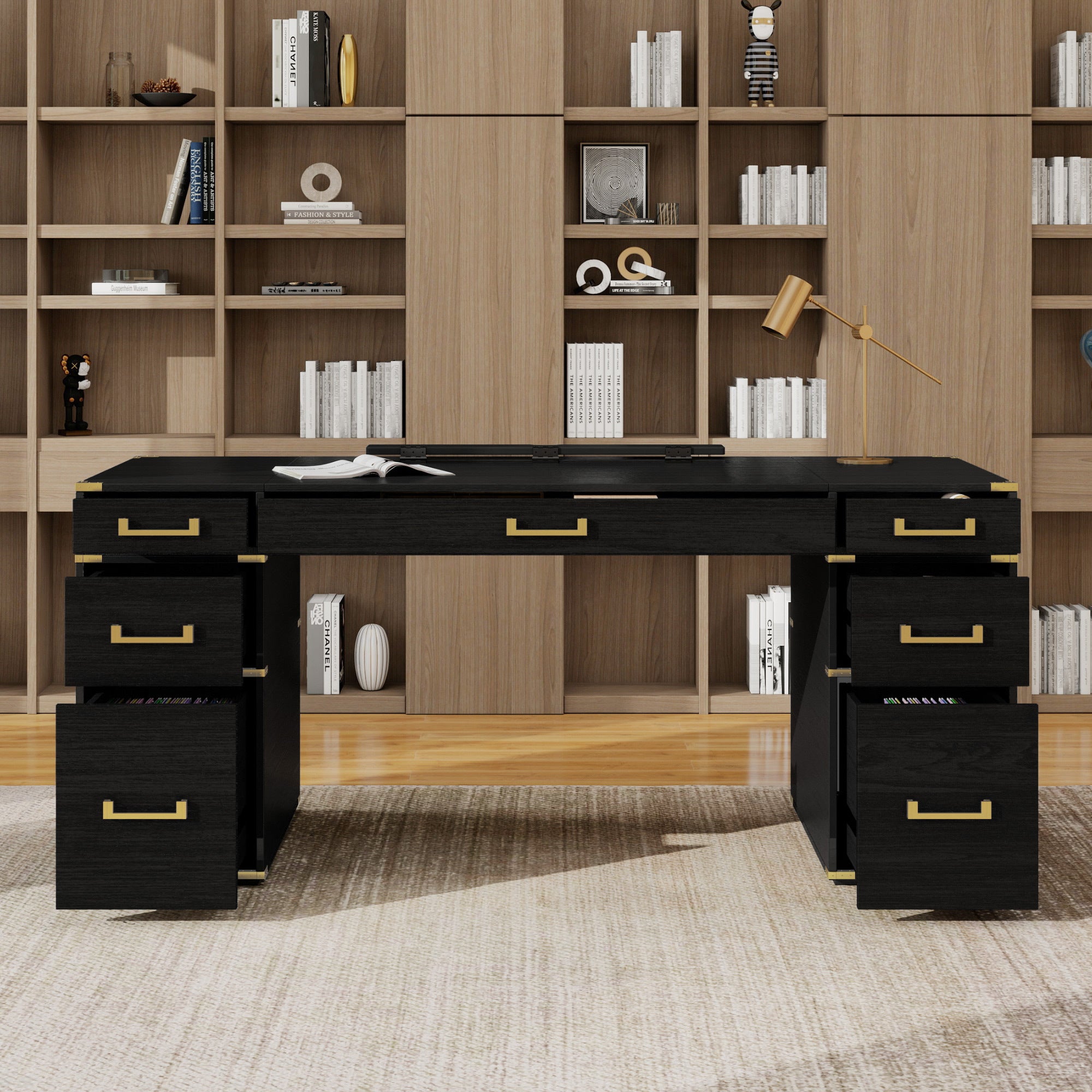 Top drawer storage for office supplies