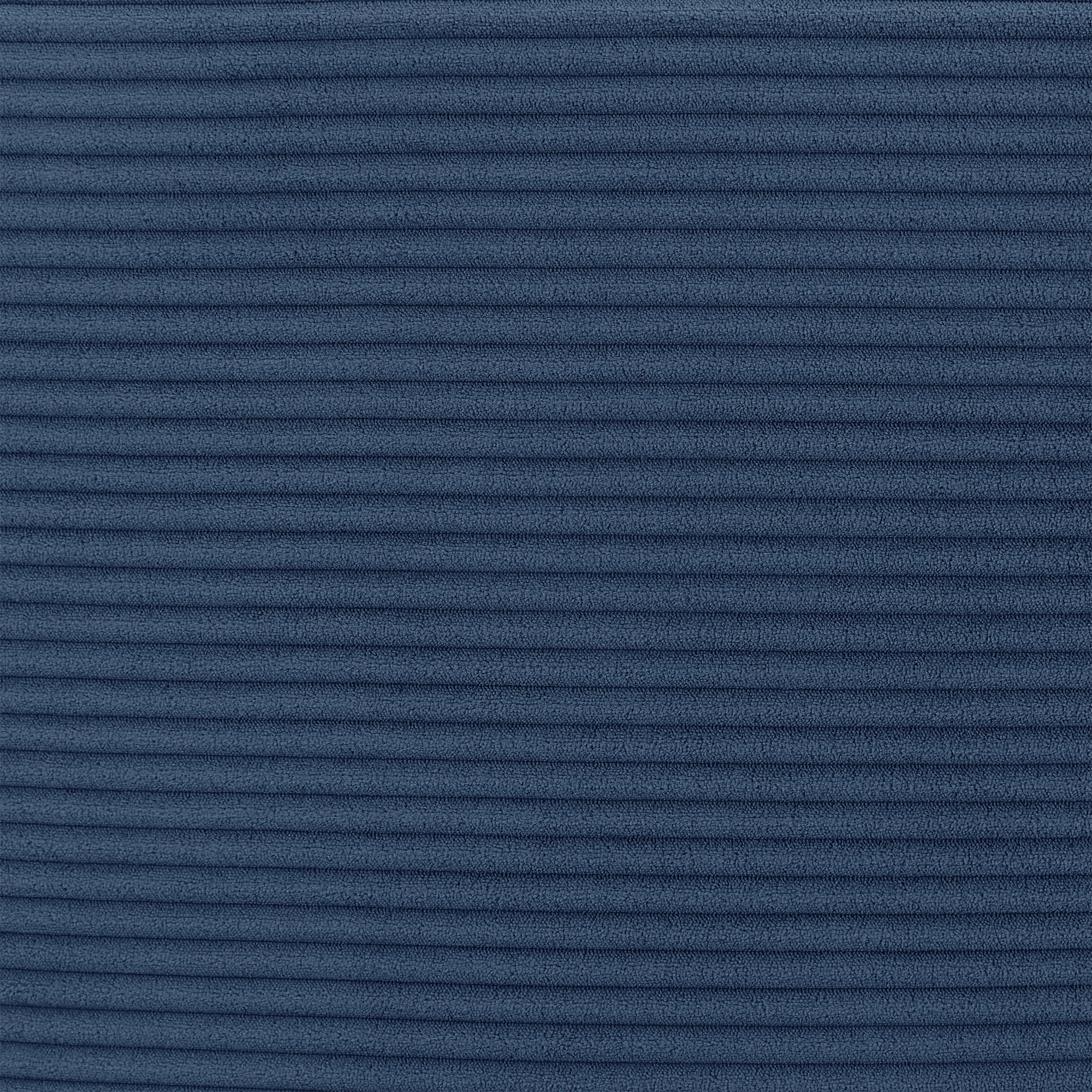 360 swivel barrel chair navy blue corduroy upholstery close-up