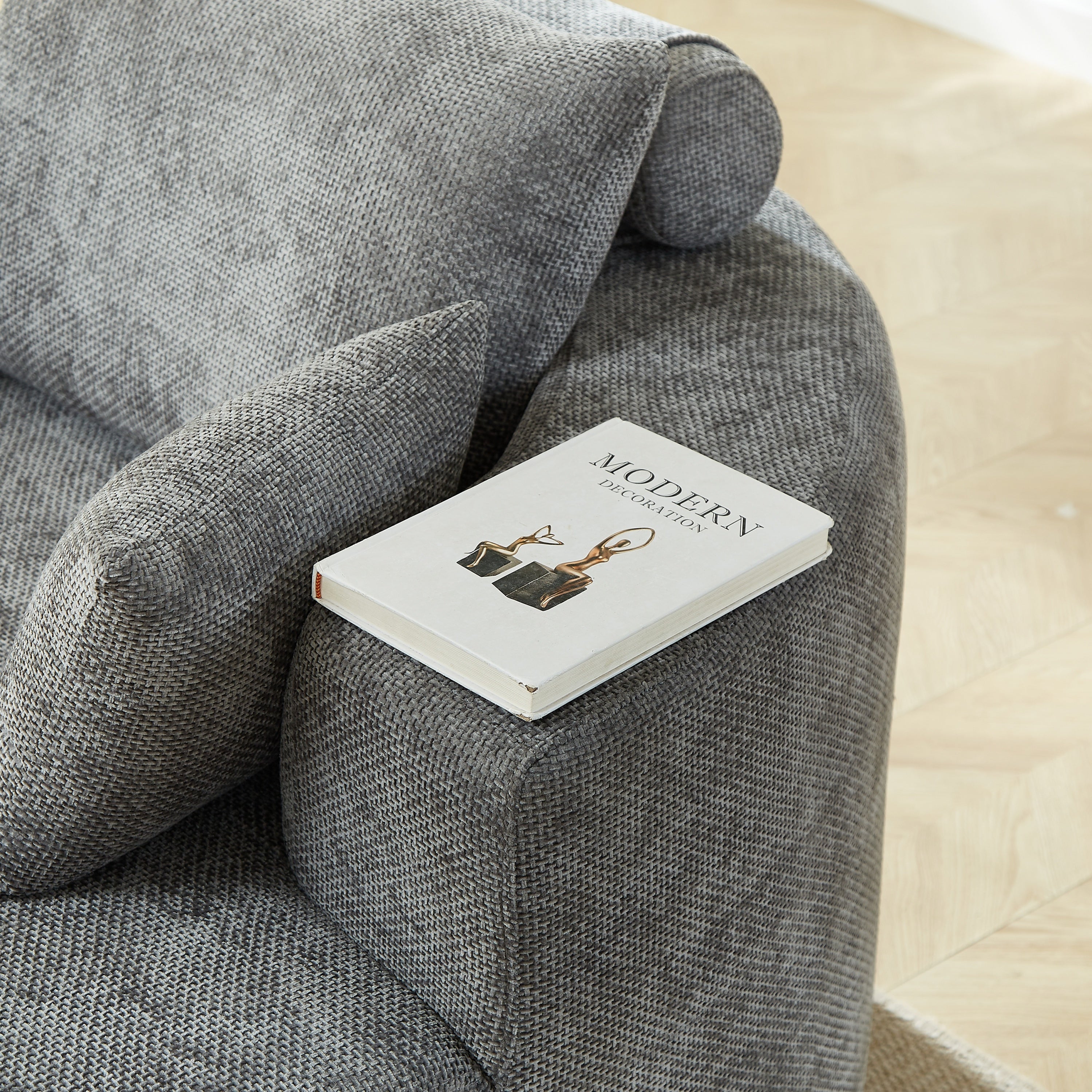 Chenille Fluffy Single Seat Chair — No Assembly