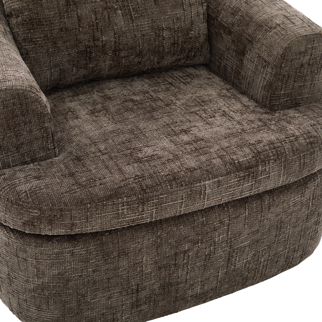 Swivel accent chair top-down view