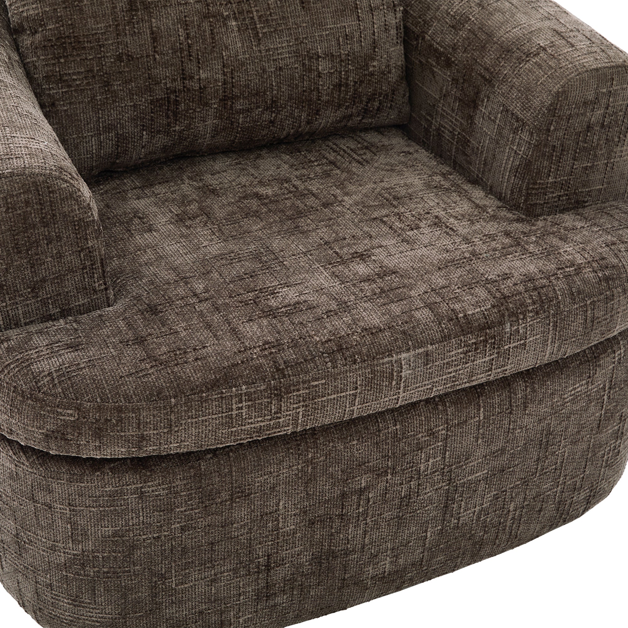 Swivel accent chair top-down view