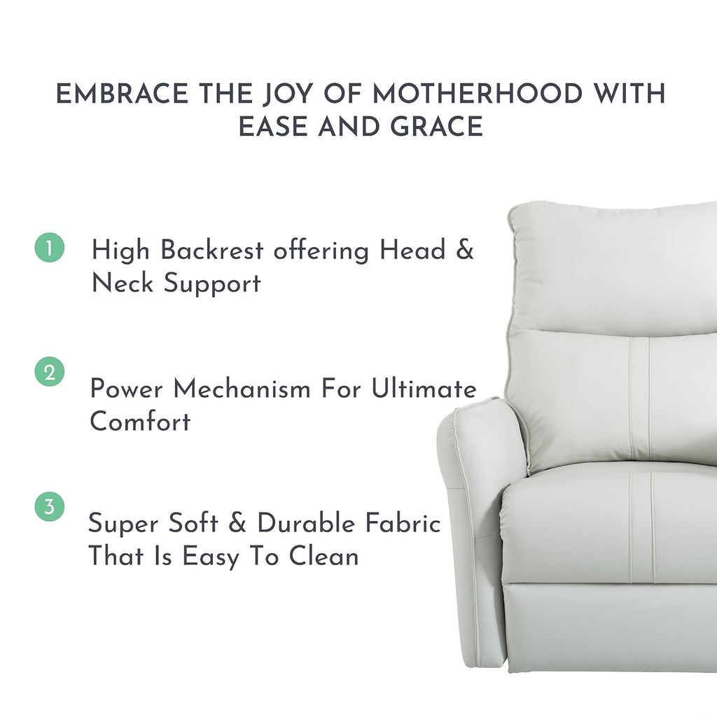 PU leather recliner armrest with push-button control panel
