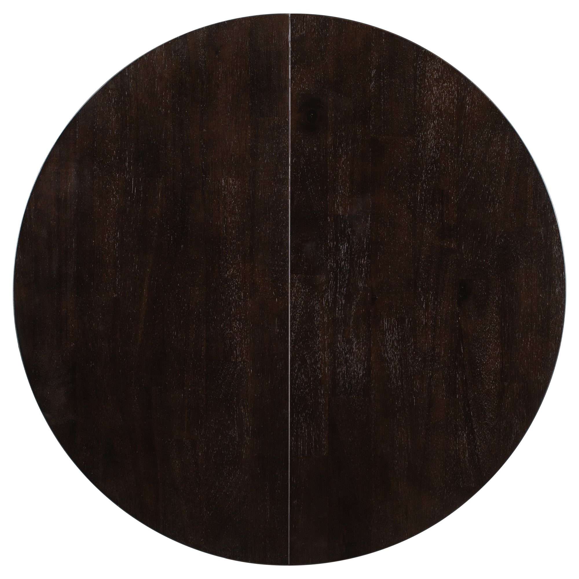 Round Extendable Dining Table — 16" Leaf, X-Base, Seats 6