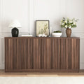 Buffet Cabinet with Storage, 62.60' Sideboard Cabinet with 4 Doors & Shelves, Wooden Kitchen Coffee Bar Credenza Storage for Living Room, Hallway Walnut