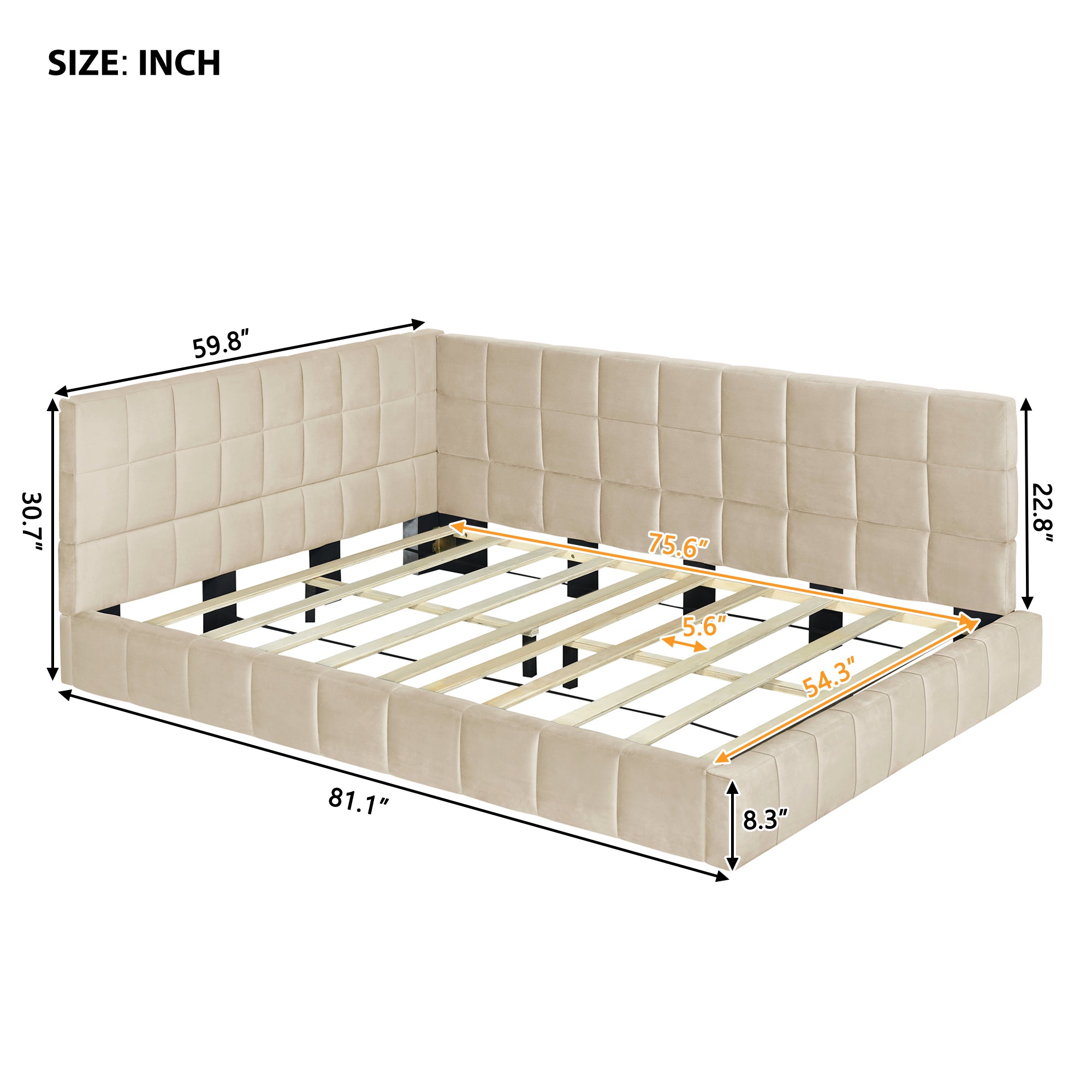 Full size daybed profile view