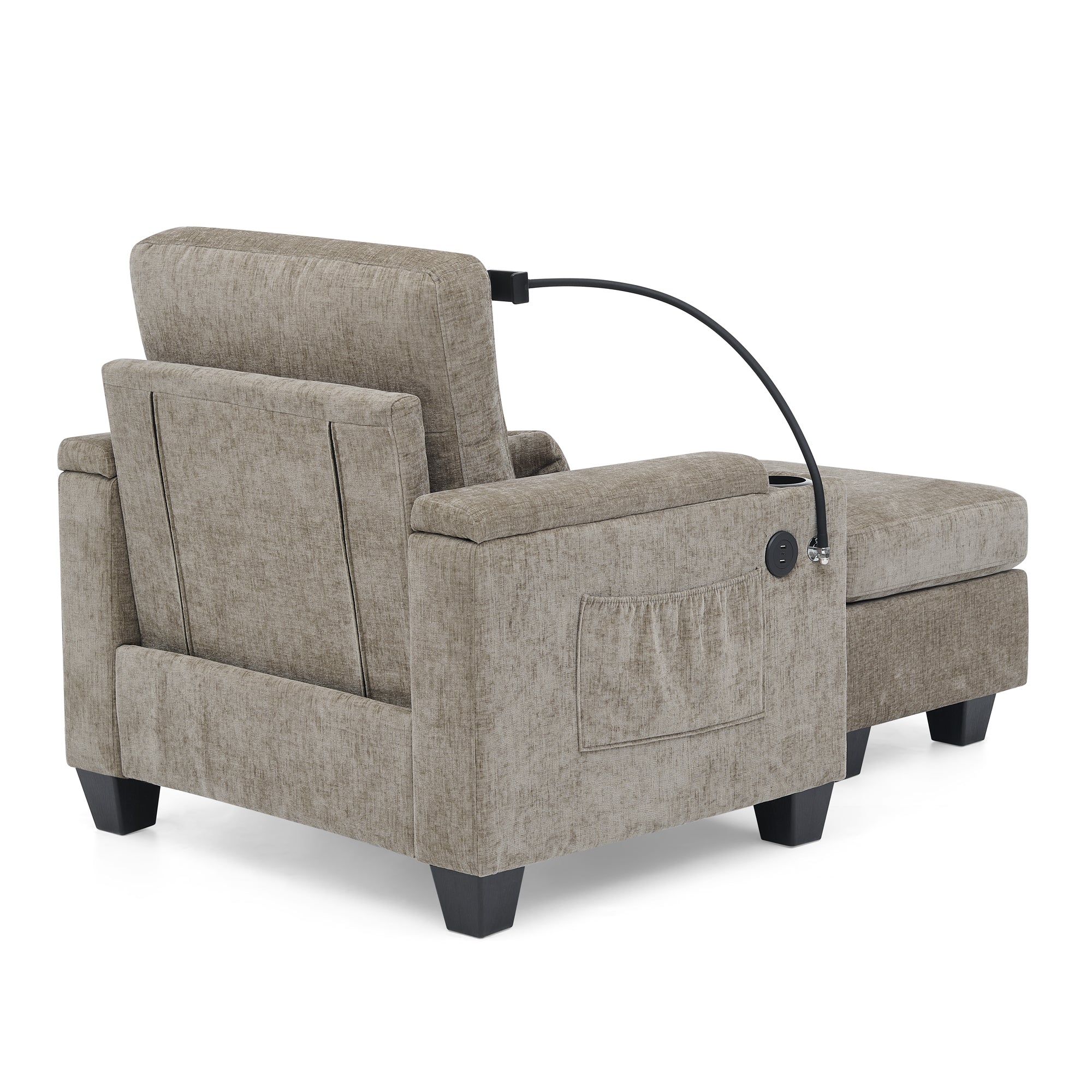 Recliner chair with ottoman in bedroom or den setting