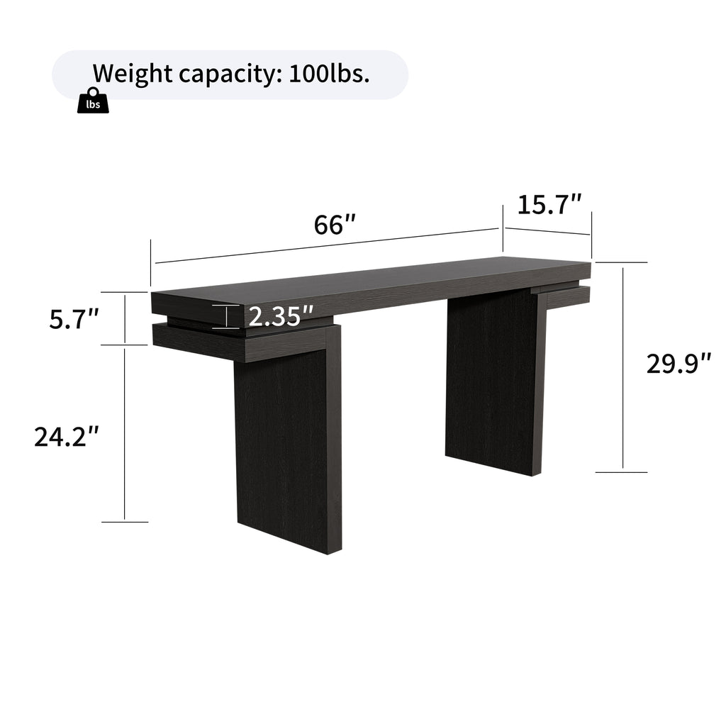 Minimalist black console table full product overview