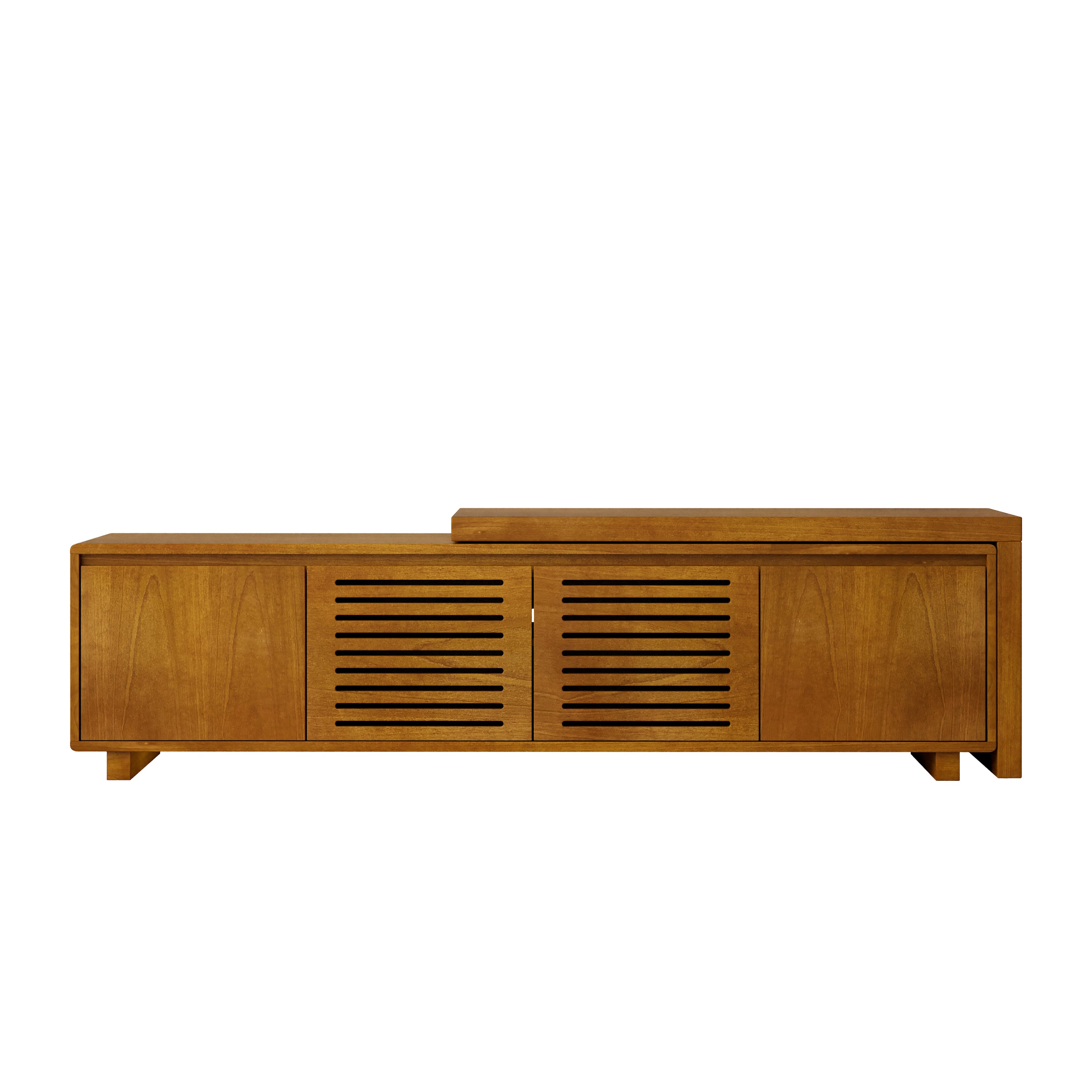 Mid-century extendable entertainment center full product photo