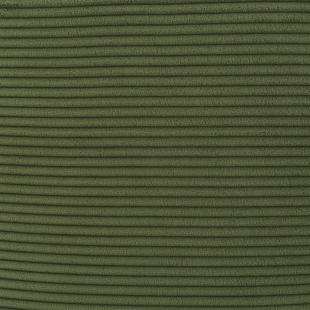 Green corduroy upholstery close-up ribbed texture