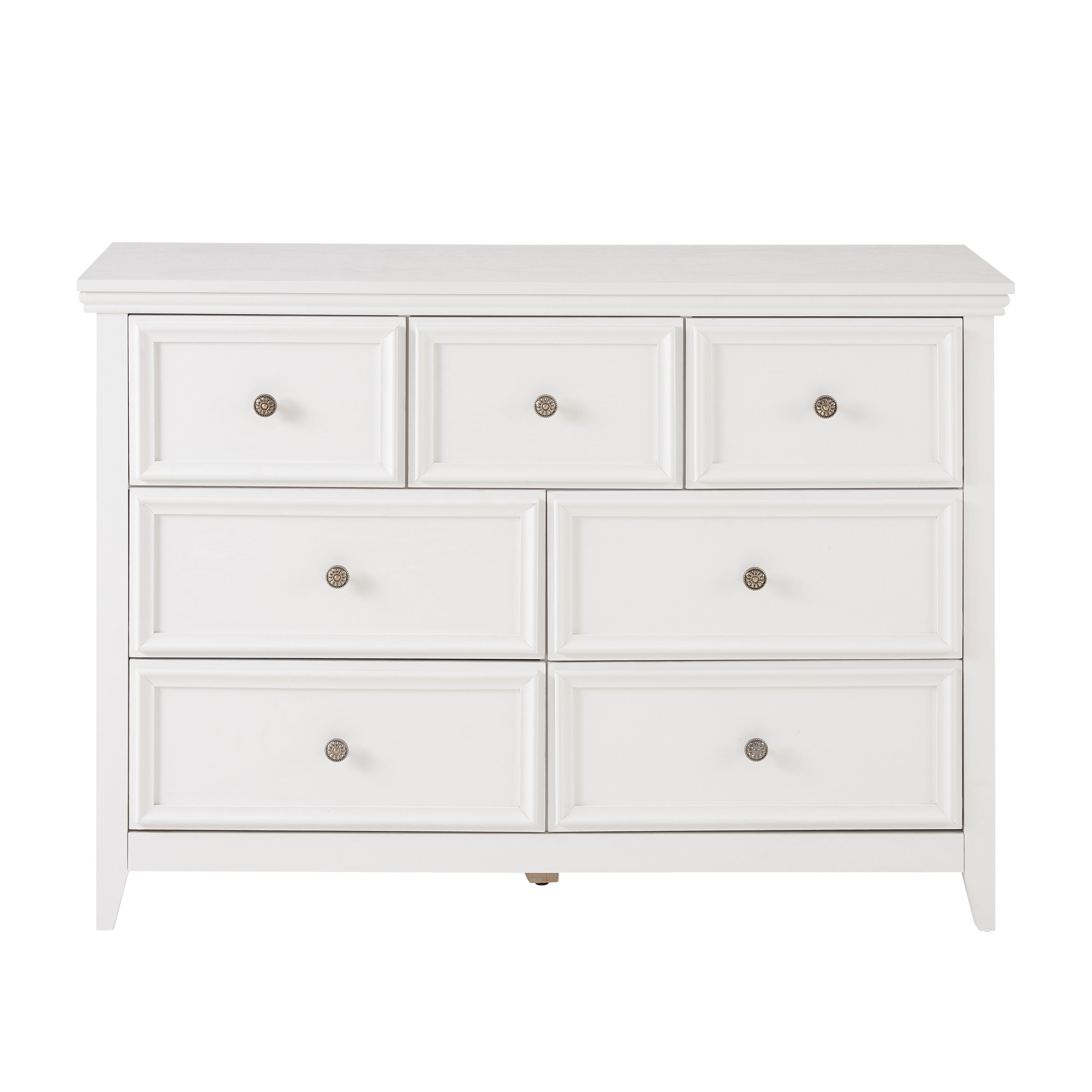 Bedroom storage dresser white finish close-up