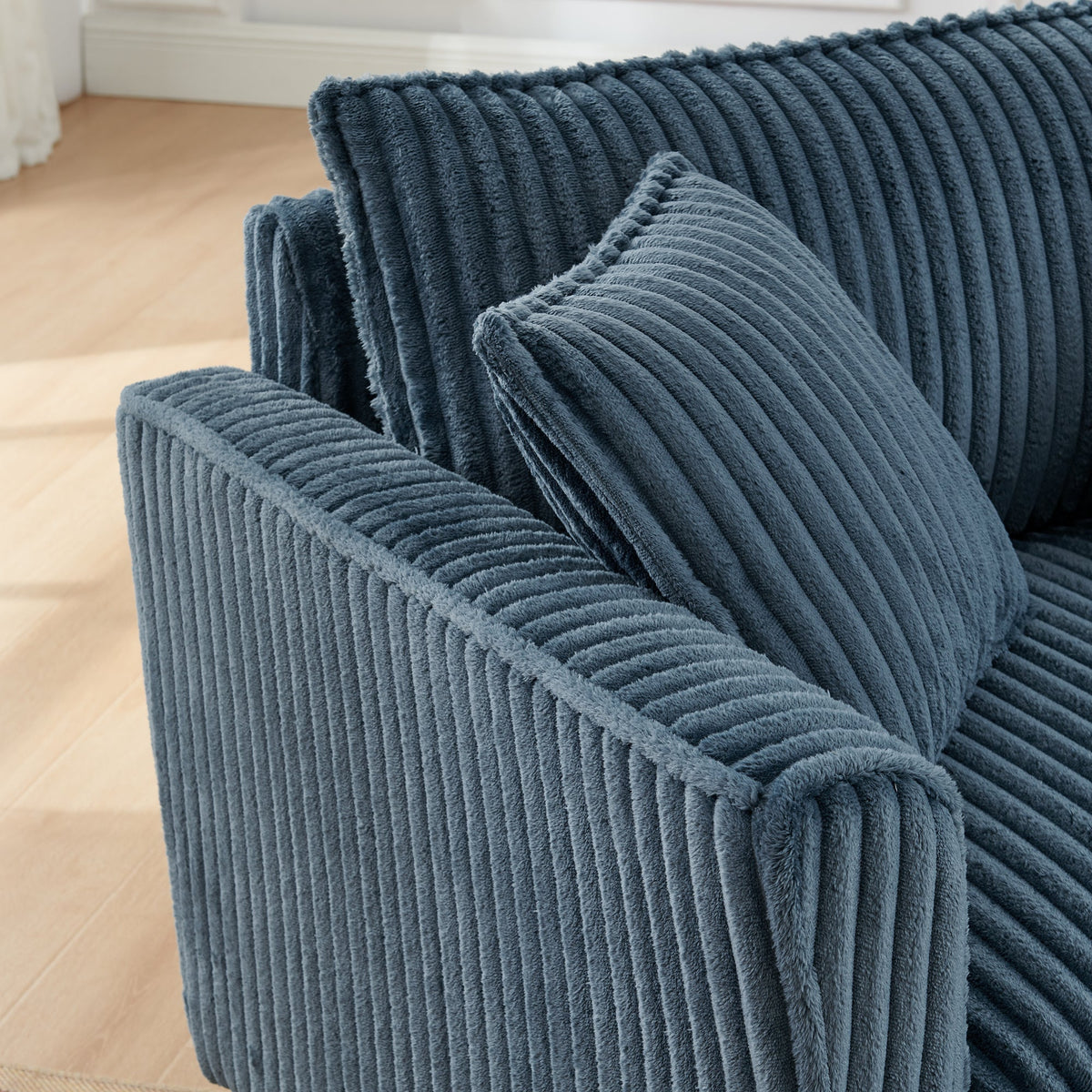 Lazy sofa chair, comfortable single-person sofa chair, with a backrest and soft seat cushion, having armrests on both sides, suitable for living room and bedroom - Brown