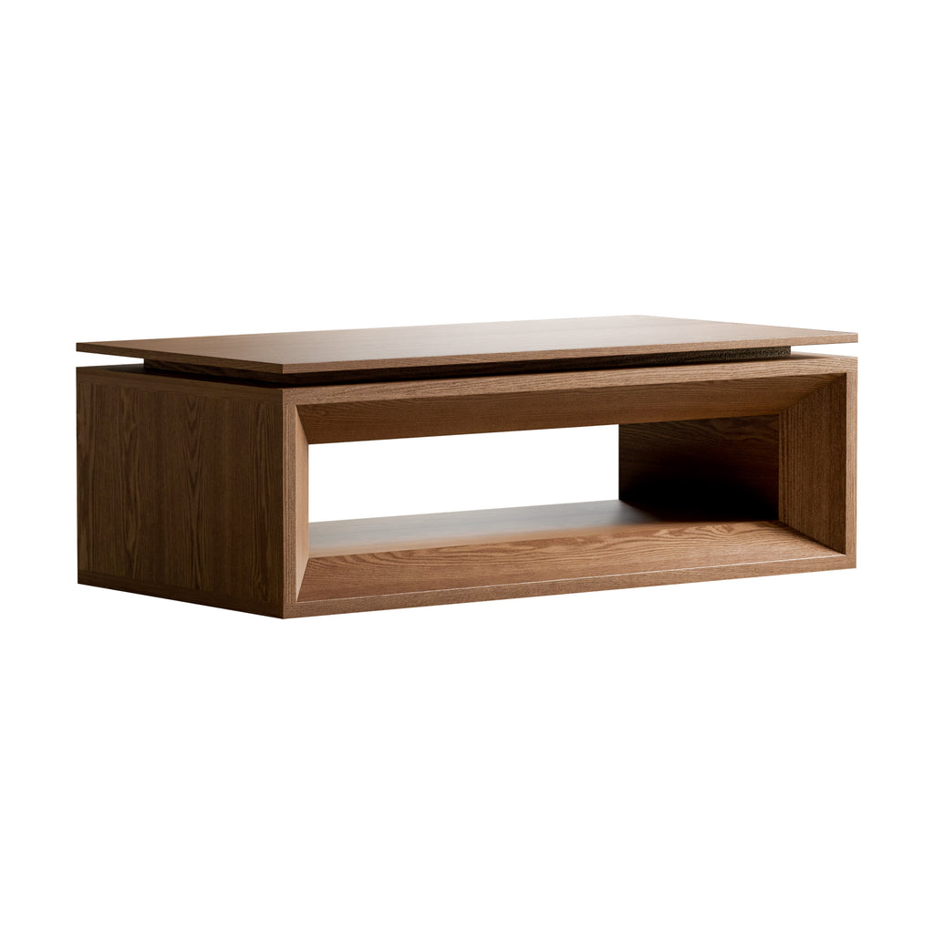 Walnut Wood Veneer Lift-Top Coffee Table with Hidden Storage — 43" Wide — image 14