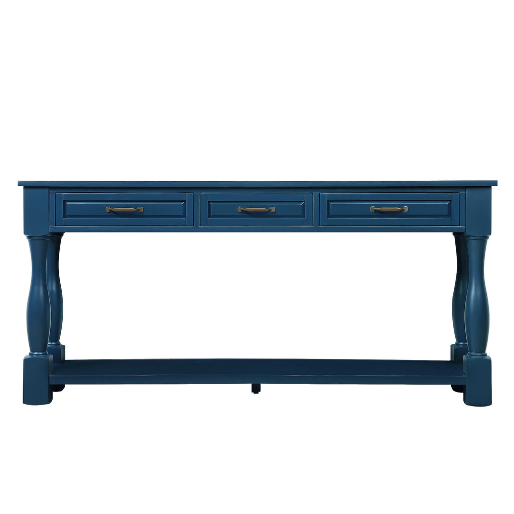Wood console table with drawers product overview