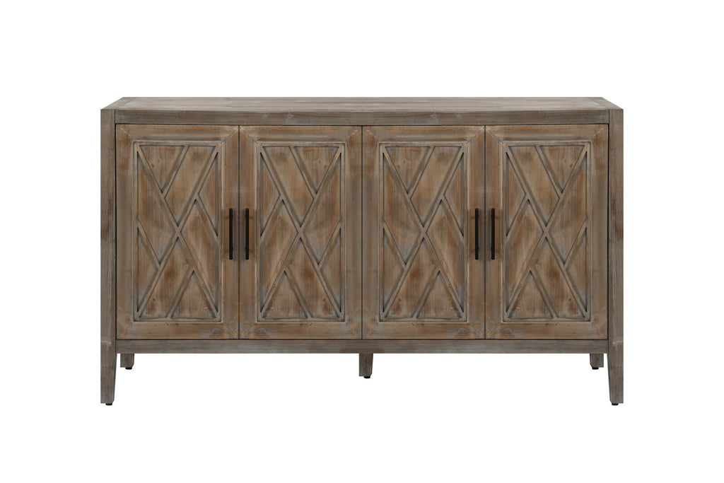 Antique brown farmhouse sideboard product photo