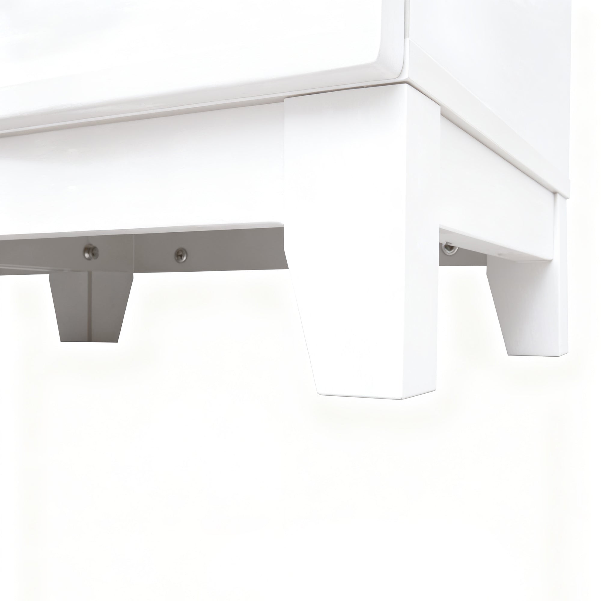 Large media console interior cabinet detail
