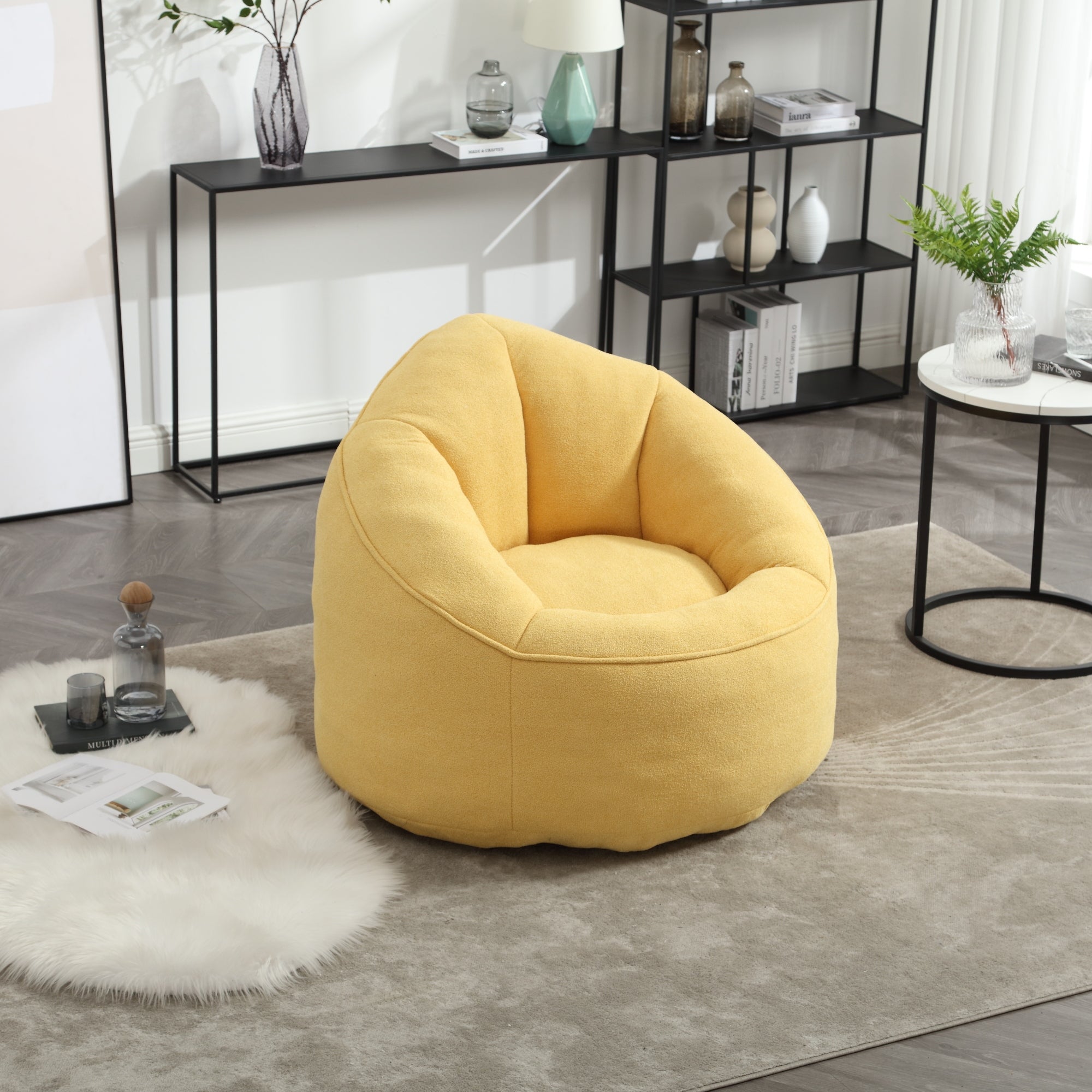 Bean bag chair and footrest product photo