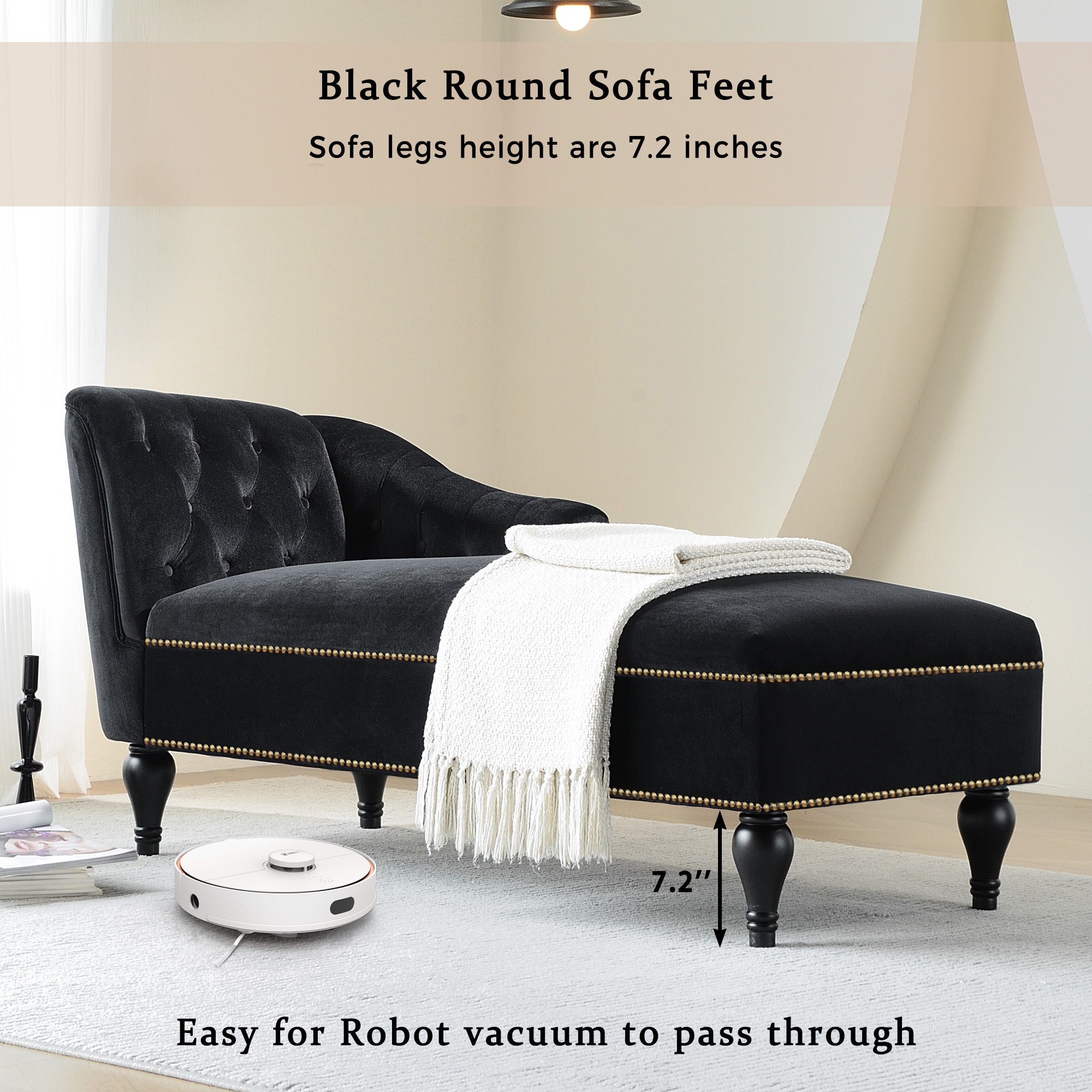 Right arm facing chaise lounge profile view