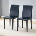 Two black PU dining chairs, simple and versatile, comfortable and accompanied. The exquisite and multifunctional dining chair has opened up a comfortable new experience. (2-piece set)W1151P263129