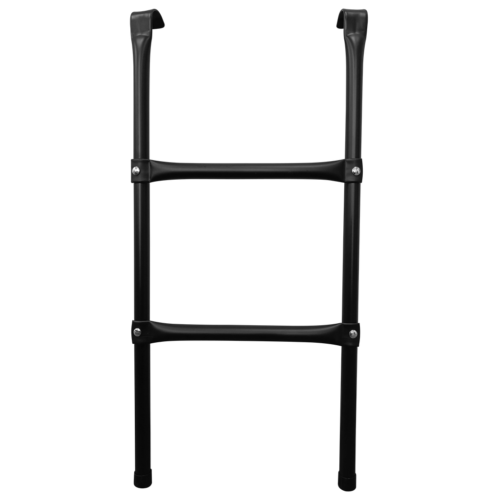Kids backyard pumpkin trampoline with ladder side view