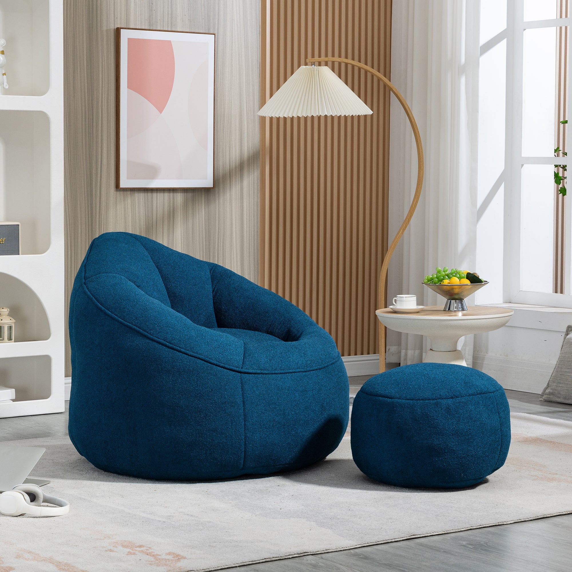 Bean bag chair comfort detail — foam fill