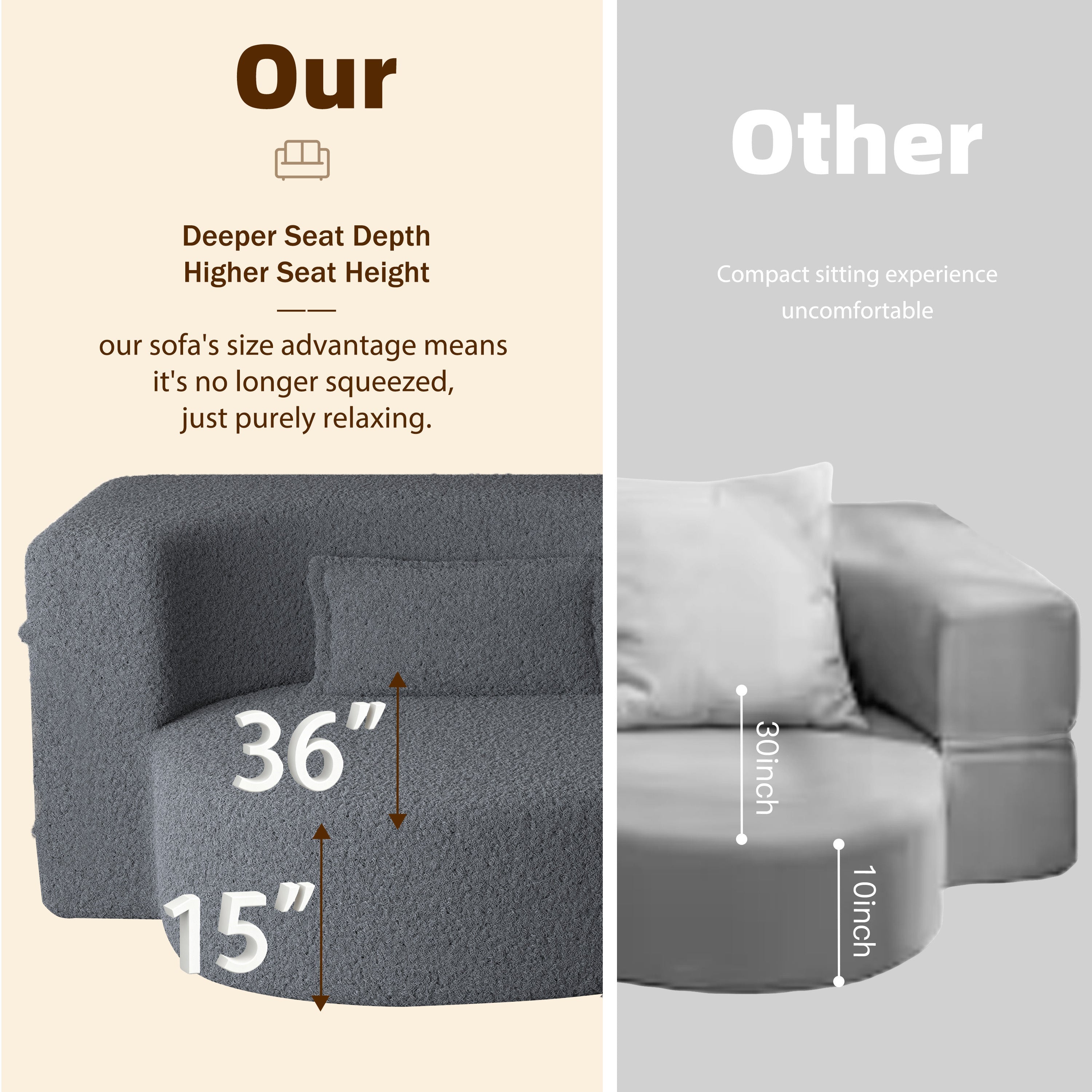 Sherpa Fleece Foldable Floor Sofa Bed — 3-in-1 Full Size, 78" Wide