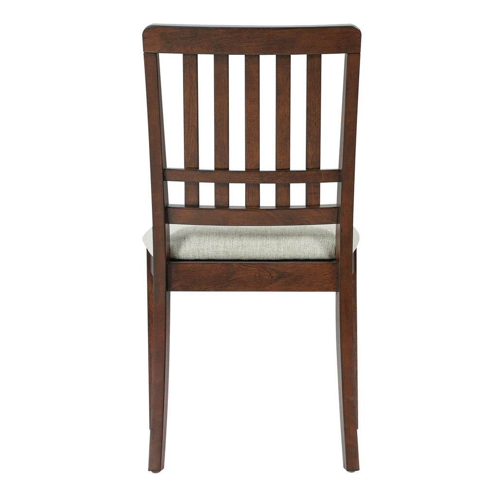 2-Piece Modern Scandinavian Dining Chairs, Curved Wood Backrest with Gray Fabric Seat, Finish for Dining Room and Apartment, Easy to Assembly -BLACK