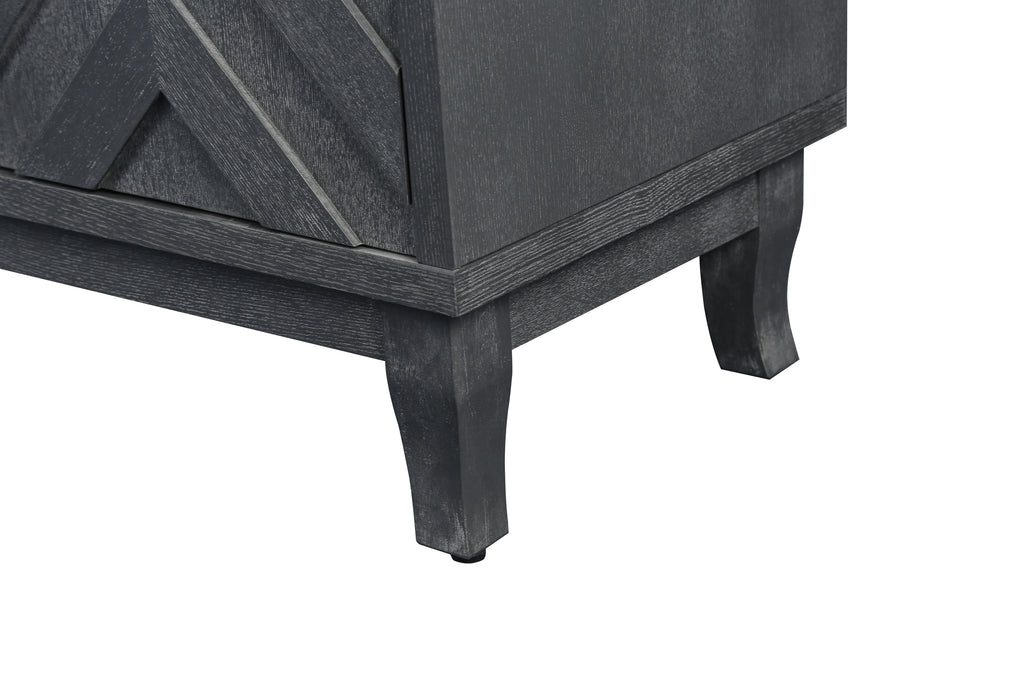 Four-door storage sideboard taupe grey finish
