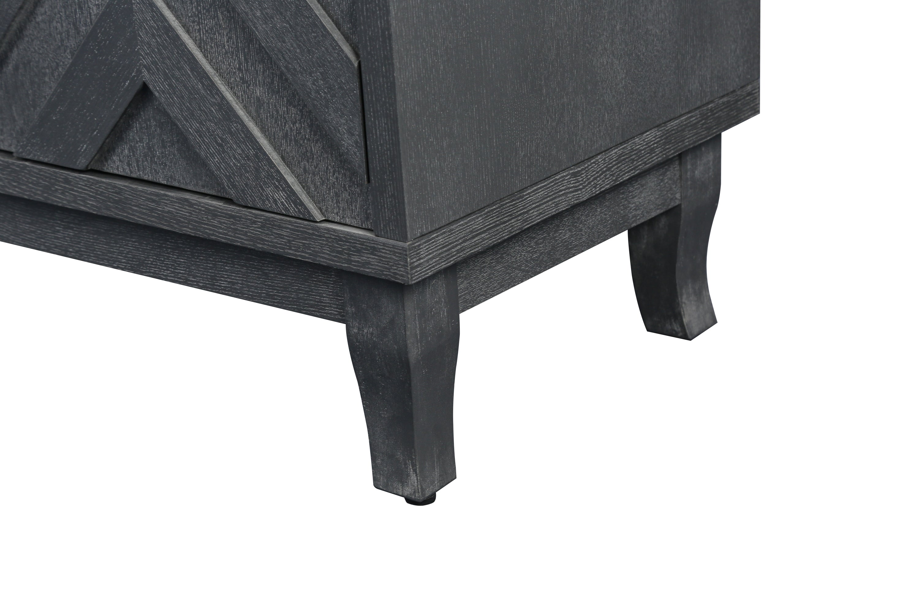 Four-door storage sideboard taupe grey finish