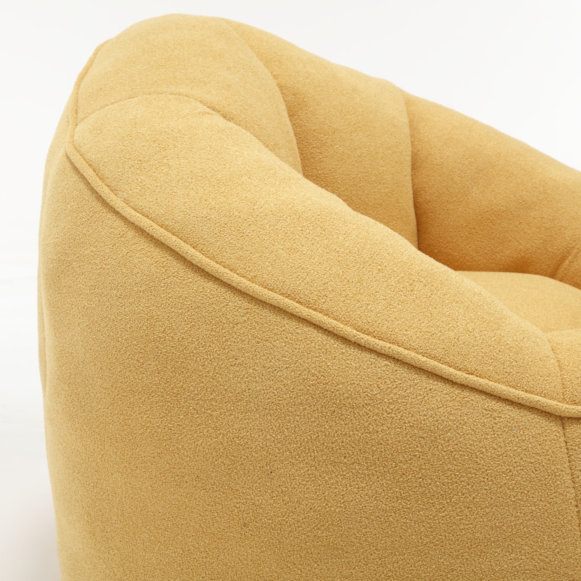 Comfortable yellow bean bag accent chair