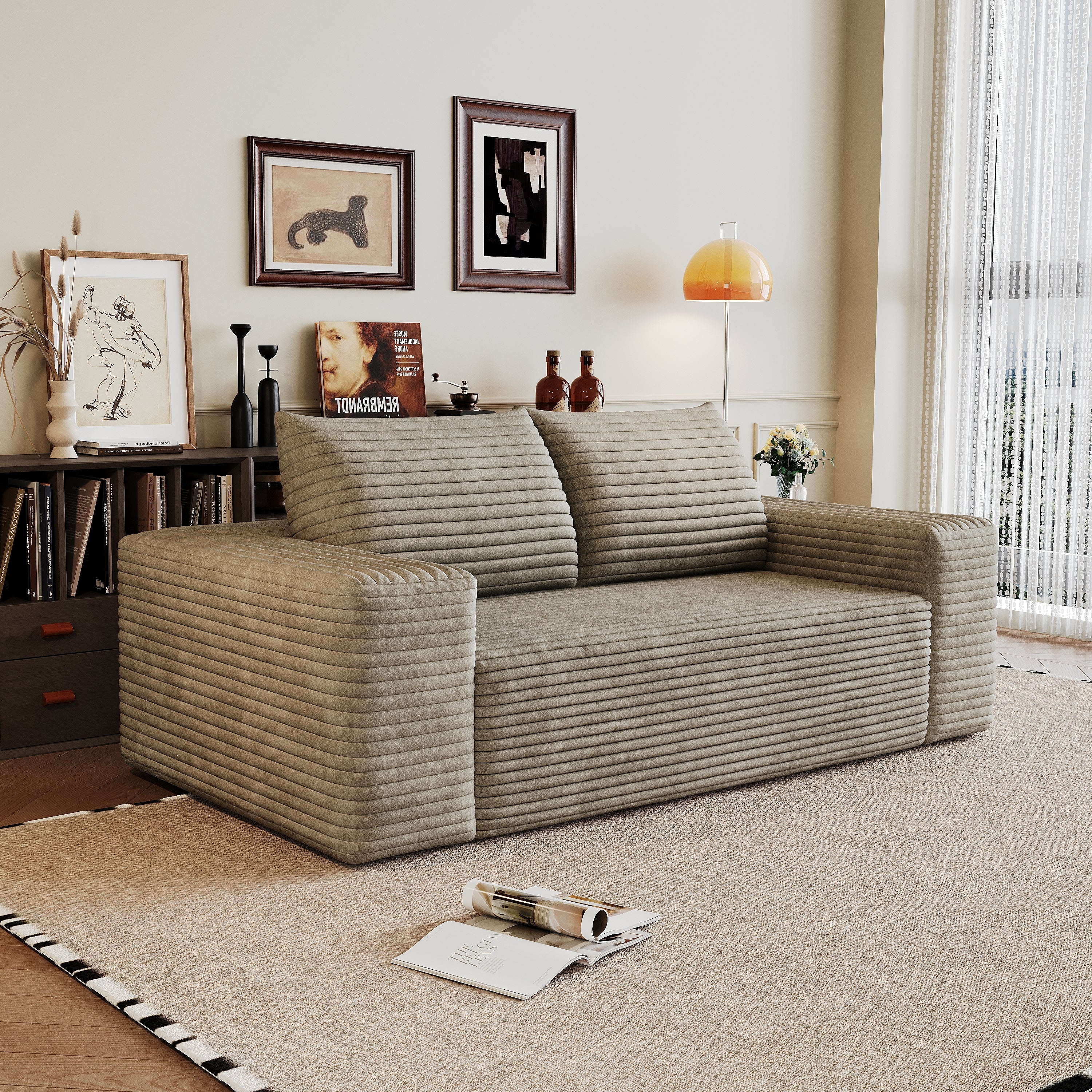 2-seater loveseat ergonomic armrest detail