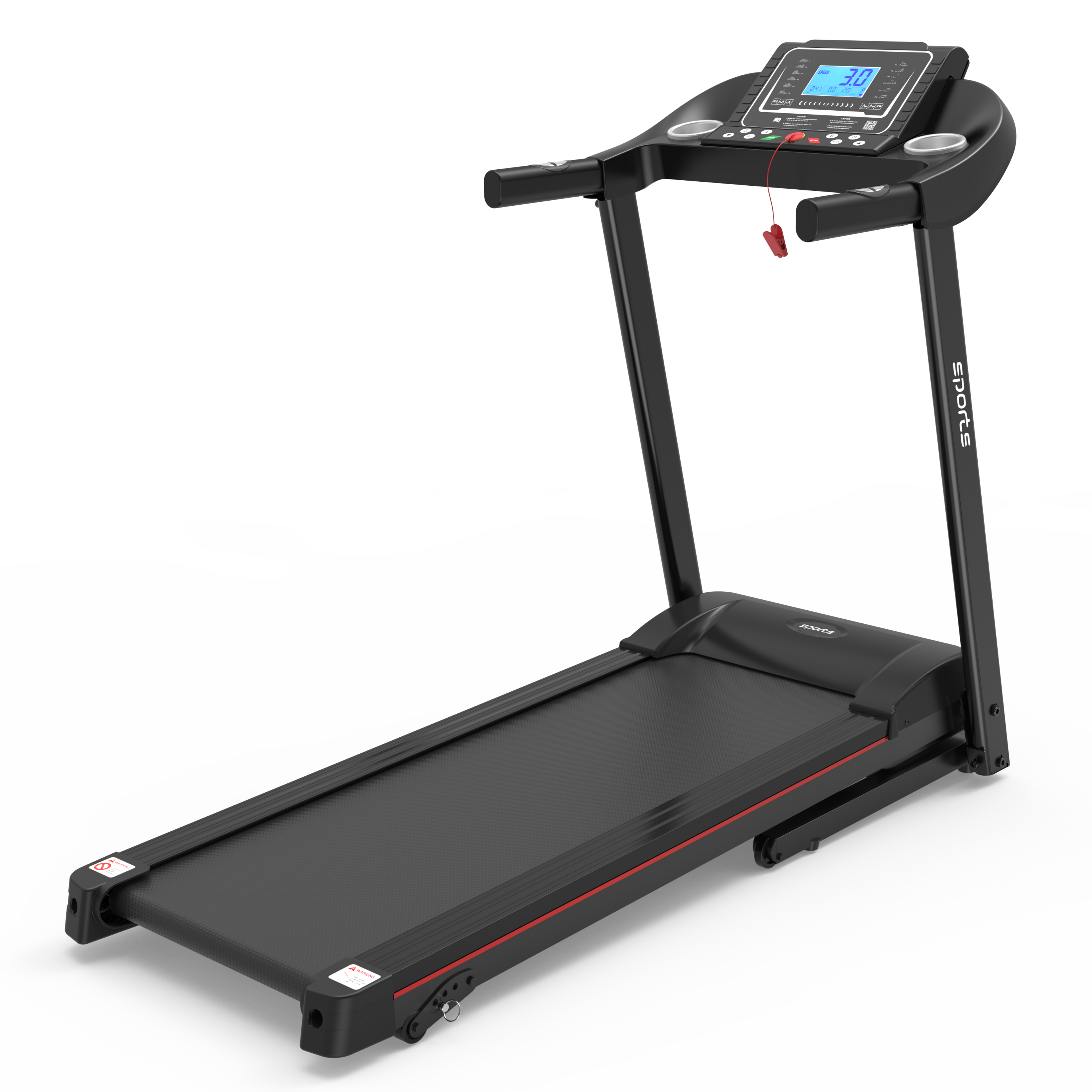 Electric treadmill 0.6 to 8 MPH speed range control panel
