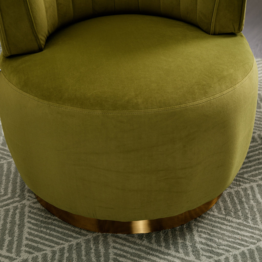 Round barrel chair full product view