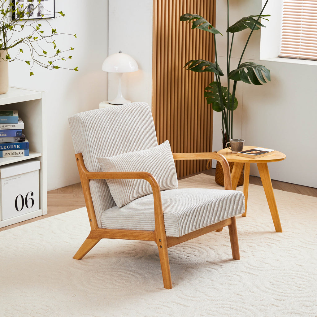 Mid-century accent chair side profile