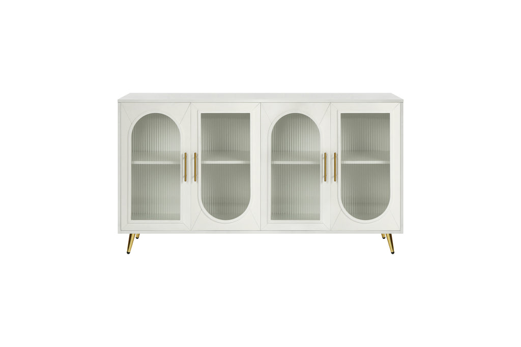 60 inch media console for 65 inch TV living room placement white
