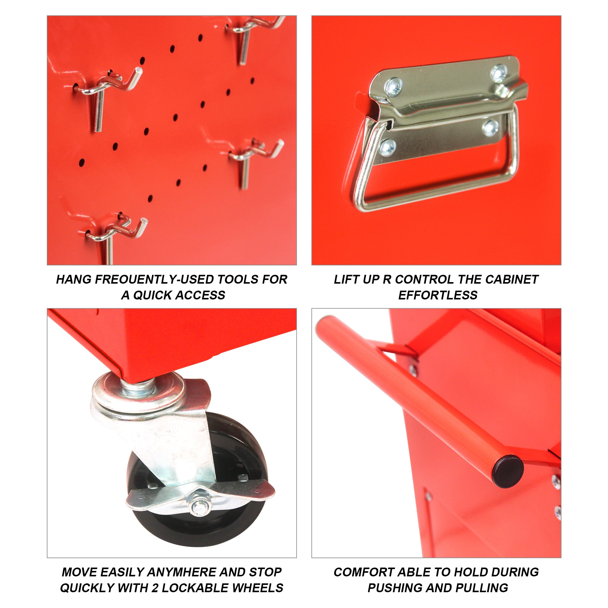 Ball-bearing drawer slides six-drawer tool chest