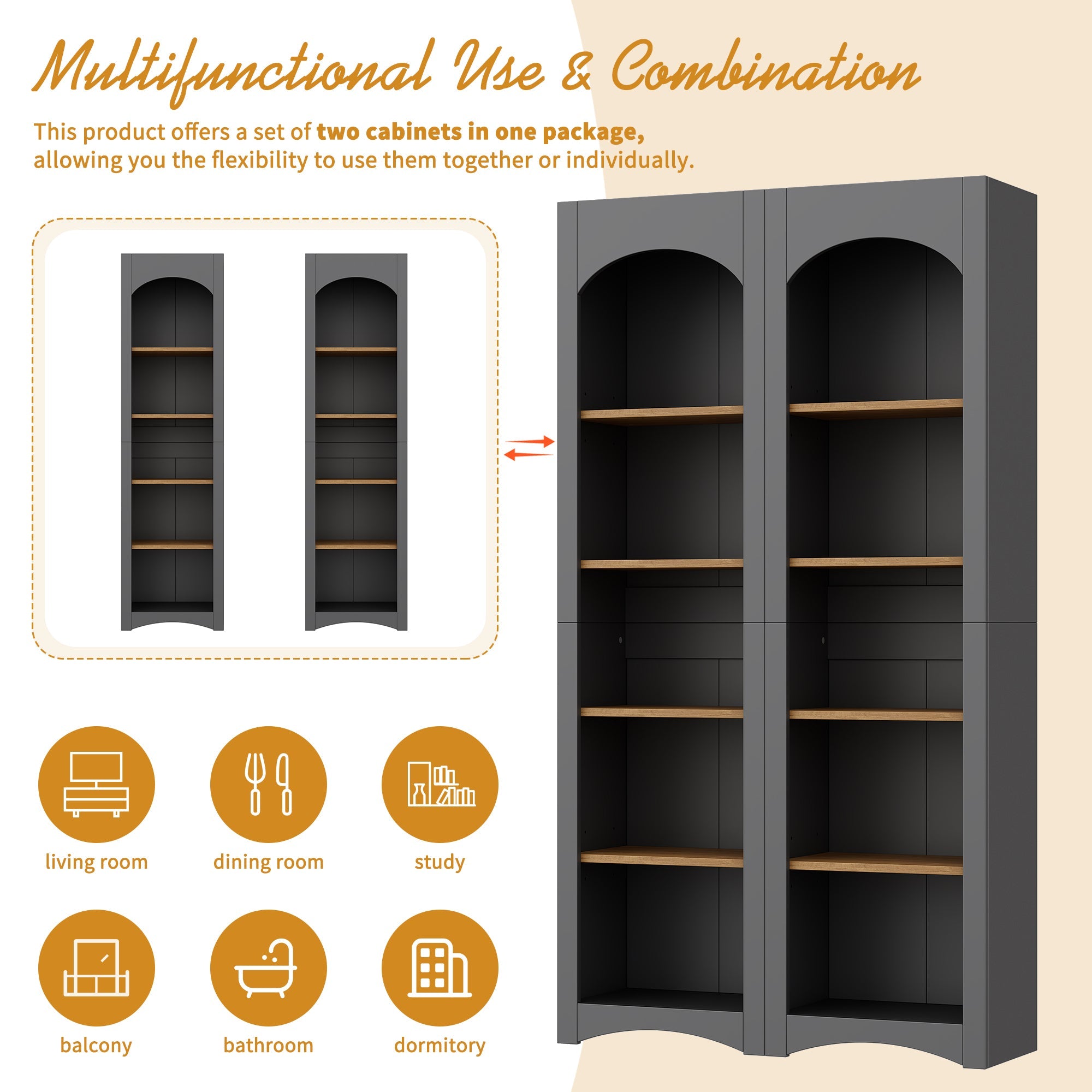 3-Piece Farmhouse Entertainment Center — for TVs Up to 70"