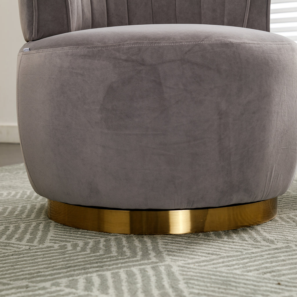 Gray swivel accent chair lifestyle photo