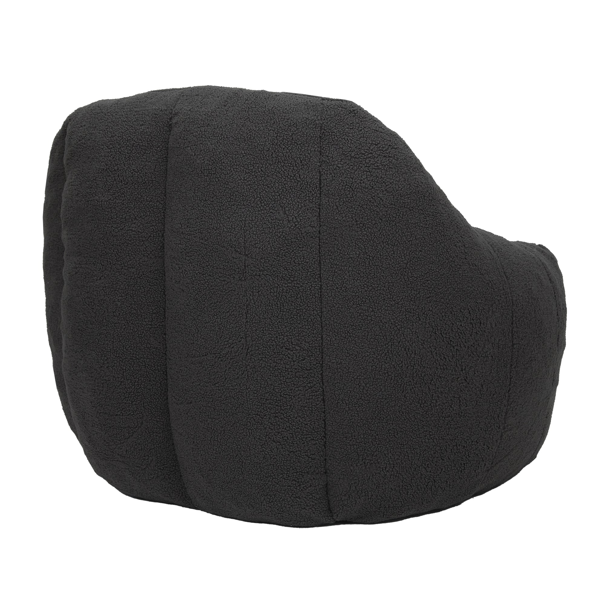 Non-slip base on dark gray teddy bean bag