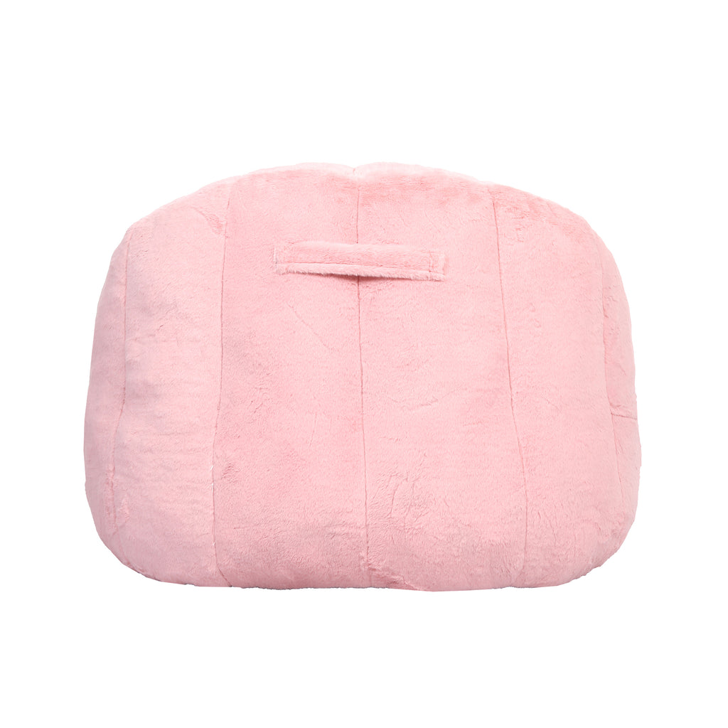 Pink faux fur bean bag lounger lifestyle photo